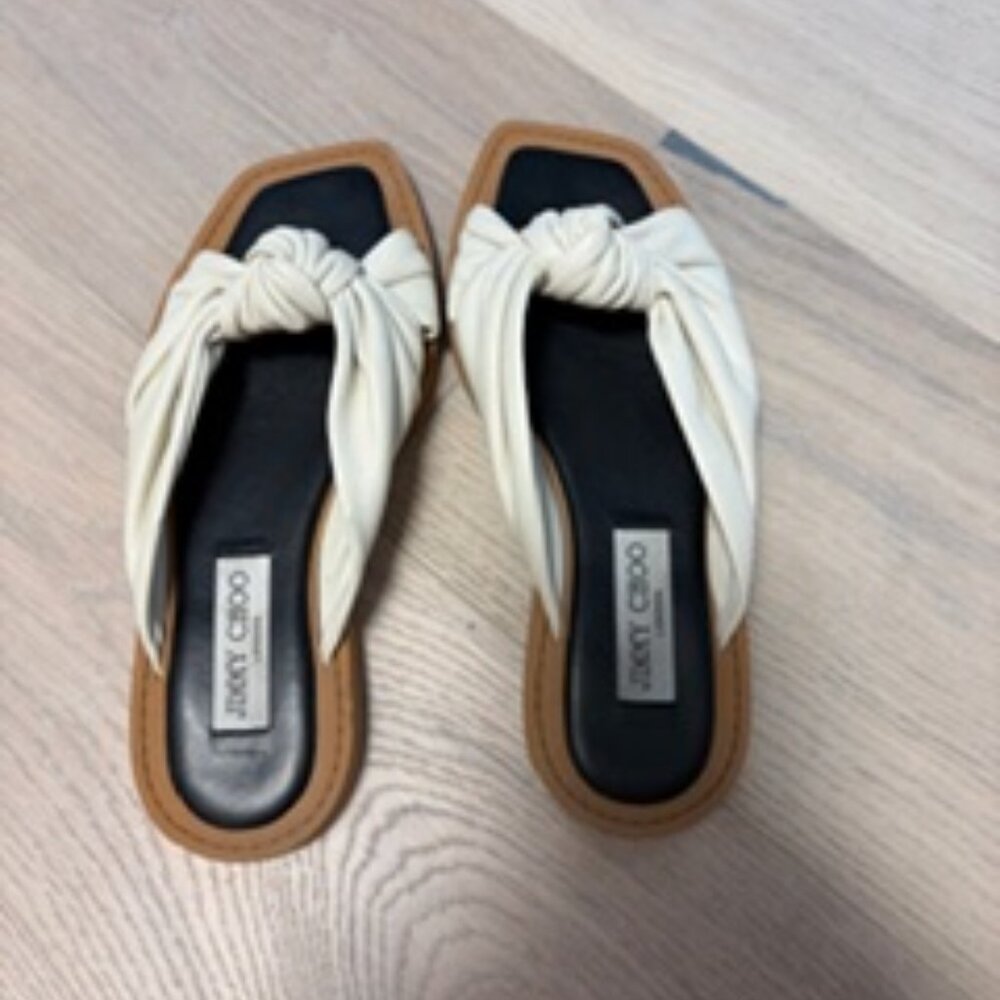 Jimmy Choo London Knotted Leather Sandals